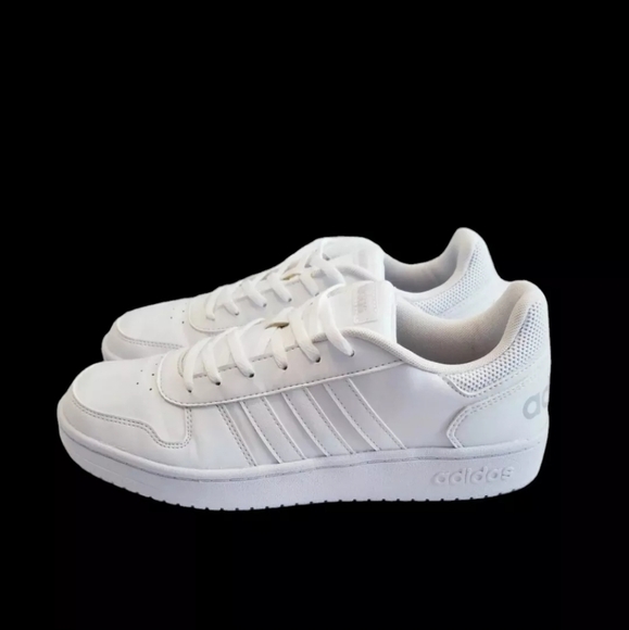 Adidas Hoops 2.0 Women's Shoes/ Sneakers Size 11 White Grey Classic Lifestyle - Picture 4 of 9